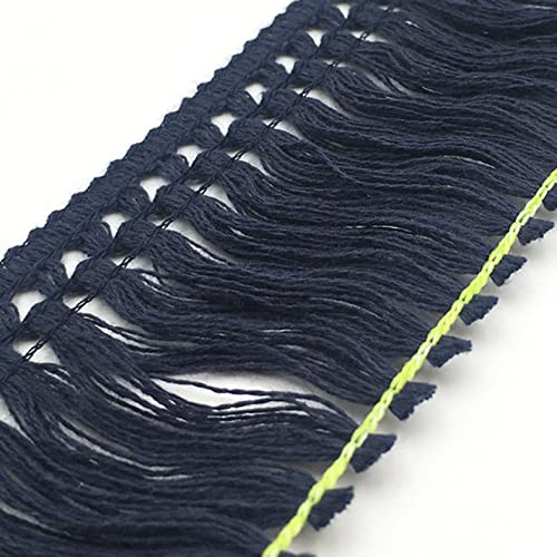 OUUOYSD Fransenbesatz, Vorhangquasten, Navy Baumwolle Quaste Spitze Trimmen Tischdecke Sofa Vorhänge Bekleidung Haar Zubehör DIY(Navy) von OUUOYSD