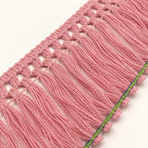 OUUOYSD Fransenbesatz, Vorhangquasten, Navy Baumwolle Quaste Spitze Trimmen Tischdecke Sofa Vorhänge Bekleidung Haar Zubehör DIY(Roze) von OUUOYSD