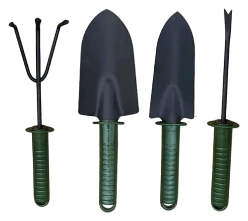 OUUOYSD Gartengeräte, Gartenkelle, 4-teiliges Sukkulenten-Werkzeugset, Mini-Gartenwerkzeuge, Sukkulenten-Gartenhandwerkzeug-Set, Gartengeschenke for Frauen und Männer von OUUOYSD