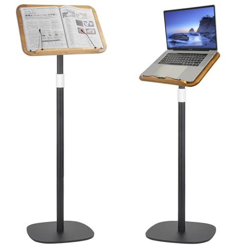 OUUTMEE Lesebuchständer, anhebbarer Beistelltisch, Winkelverstellung, Metallstruktur, Laptop, Kochbuch, Zeichenbrett, Holz, Bewegen Rednerpult,Schwarz,50-170 cm OUUTMEE Lesebuchständer, anhebbarer Beistelltisch, Winkelverstellung, Metallstruktur, Laptop, Kochbuch, Zeichenbrett, Holz, Bewegen Rednerpult,Schwarz,50-170 cm von OUUTMEE