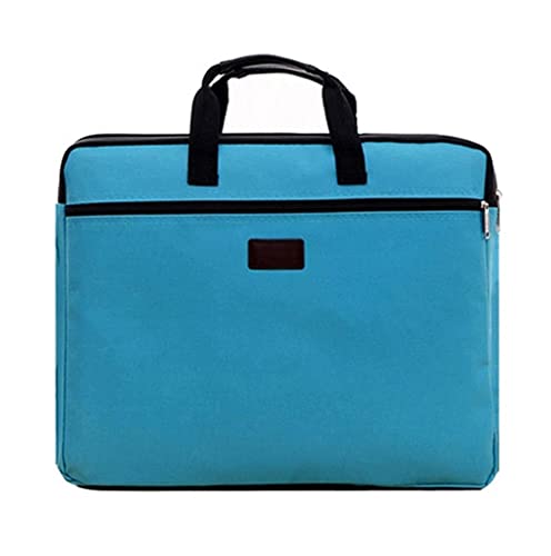 Ordner Aktenordner Langlebiger Buch A4 Dokumentbeutel Datei Ordner Haltertasche mit Griff Zip Closure Short Business Travel Man Handtasche rot schwarz Ordner Für Büro(SkyBlue) von OUYUE