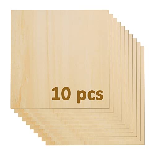 OUYZGIA 10 Stück Sperrholz 3mm Linde Blatt,holzplatten zuschnitt nach maß, 300x300x3mm, für Laserschneiden Gravur Handwerk, unfertige Holzplatten für DIY Malerei(11.8 "x11.8 "x1/8", 10 Stück) von OUYZGIA