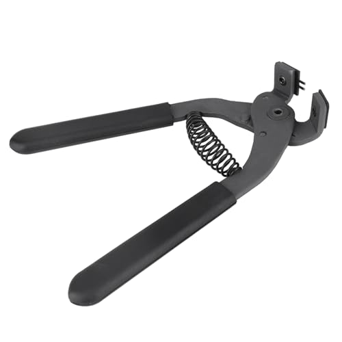 17 Cm Kohlenstoffstahl Leder Bastelloch -Loch -Werkzeug, Schwarzer Schaumgriff, Stille Zangen für Gürtelriemen Sättelschuhe mit 4mm (4mm-2-Zähne) von OVAQUIXI