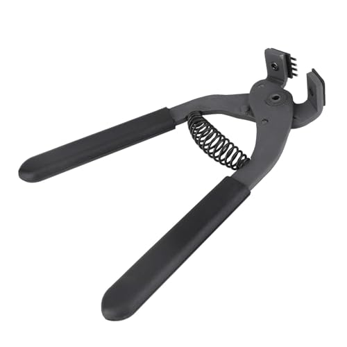 17 Cm Kohlenstoffstahl Leder Bastelloch -Loch -Werkzeug, Schwarzer Schaumgriff, Stille Zangen für Gürtelriemen Sättelschuhe mit 4mm (4mm-4 Zähne) von OVAQUIXI
