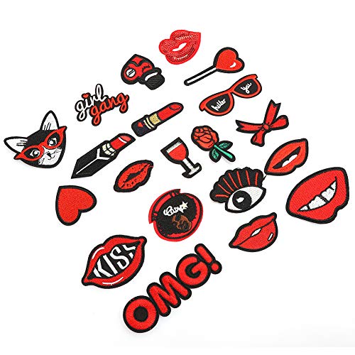 20pcs Lippenmuster Stickereikleber Ironon -Patch für Mädchenkleidung Dekoration und Reparatur 20pcs Lippenmuster Stickereikleber Ironon -Patch für Mädchenkleidung Dekoration und Reparatur von OVAQUIXI