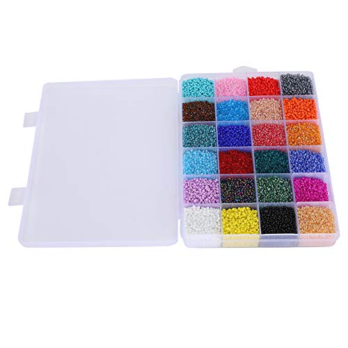 26400pcs Glassamenperlen Glänzende Dauerhafte DIY -Armbandperlen für Handgefertigte Handwerks Glasperlen Kit für Kleidung Taschen Schuhe Hüte, 24 Farben 26400pcs Glassamenperlen Glänzende Dauerhafte DIY -Armbandperlen für Handgefertigte Handwerks Glasperlen Kit für Kleidung Taschen Schuhe Hüte, 24 Farben von OVAQUIXI