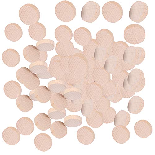300 Buchenholzscheiben für Handwerk, Ideal für Schmuck, Spielkarten, Familienhandwerk, Rustikale Holzstücke mit Endloser Kreativität, Unfertige Holzscheiben, Einfache Anpassung (2cm) von OVAQUIXI