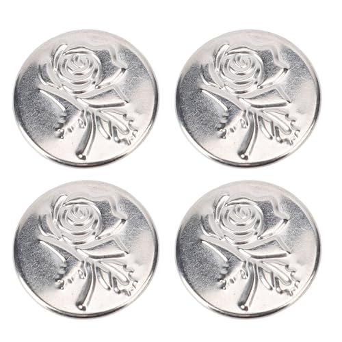 50 Sets 17mm Rosenmuster Hosen Knöpfe Ersatz Nietknöpfe für Hosen Edelstahlschraubengewindeknöpfe mit Vintage -Design für Jeansjackengürtel von OVAQUIXI