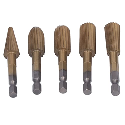 5pcs Hochgeschwindigkeits -Stahldatei Burr Schleifschleif -Schaft -Werkzeug -Set -Kit für Stein, Plastik für Hausverbesserungsprojekte von OVAQUIXI