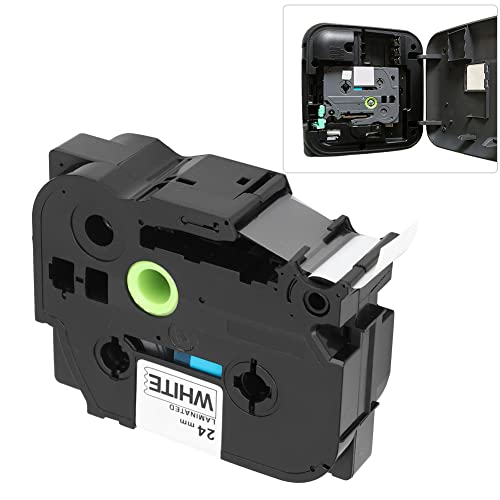 Bruder Tze-221/621 24mm Laminiertes Etikettband Schwarz auf Weiß für PT-7600 PT-P700 PT-2730, Wasserdichtes Haustiermaterial, Geeignet für Büro und Zuhause Bruder Tze-221/621 24mm Laminiertes Etikettband Schwarz auf Weiß für PT-7600 PT-P700 PT-2730, Wasserdichtes Haustiermaterial, Geeignet für Büro und Zuhause von OVAQUIXI