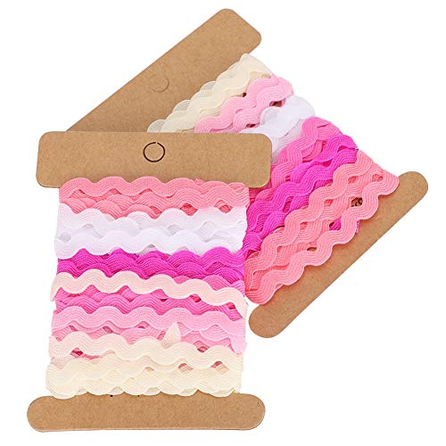 Buntes Zickzack -Band Set für DIY -handgefertigte Kunsthandwerk und Nähdekoration 8 Mm für Hochzeitskleid oder Home Ornament [2pcs] (9) von OVAQUIXI