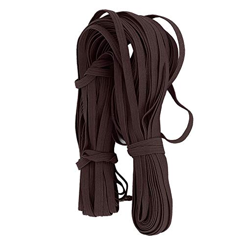 Flexibler Elastisches Band für Kleidungskreationen, 6 Mm Bequemes Gummiband für Kleidung Accessoires, 30 Yards/Roll Elastic Seil, Ideal für das Nähen von Projekten, 1 X Elastisches Band - Schwarz von OVAQUIXI
