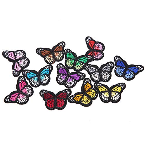 Gestickte Stoffflecken Schöne Schmetterling DIY -Dekoration für Bag -Kleidung Hut 12pcs/Set von OVAQUIXI
