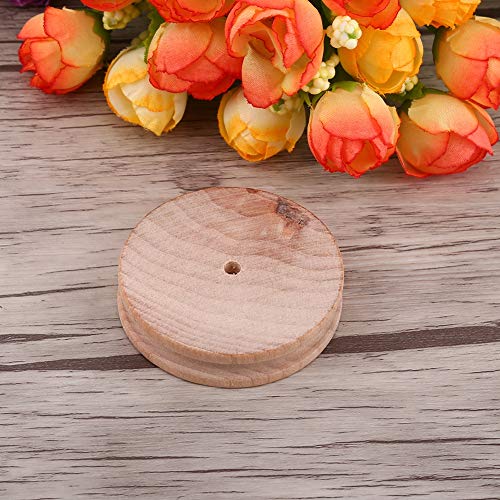 Holzkante Slicker Burnisher Lederhandwerkswerkzeug für -Handwerk - Haltbares Holzmaterial (Disc 5.3cm) von OVAQUIXI