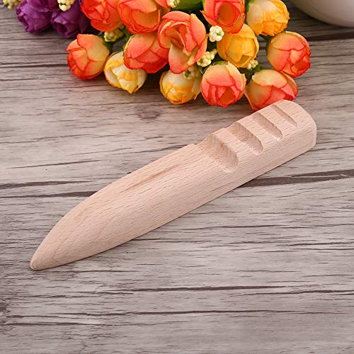 Holzkante Slicker Burnisher Lederhandwerkswerkzeug für -Handwerk - Haltbares Holzmaterial (Flat Stick 2,5 * 15 cm*1,5 cm) von OVAQUIXI