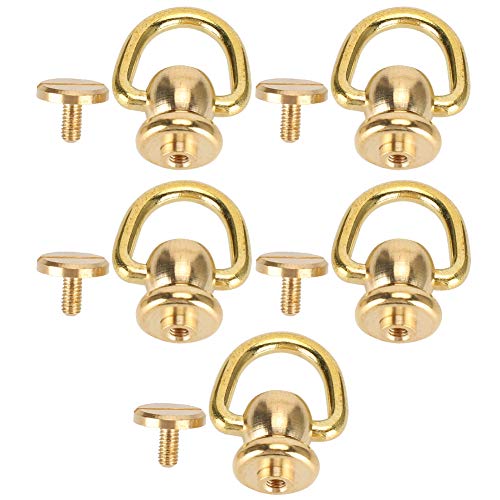 Langlebige Messingnagelnieten Kit für Lederbeutel, 5 Pack D Typ Pull Ring Nieten für -Projekte, Goldene Chicago -Hengste für Bastelbegeisterte Langlebige Messingnagelnieten Kit für Lederbeutel, 5 Pack D Typ Pull Ring Nieten für -Projekte, Goldene Chicago -Hengste für Bastelbegeisterte von OVAQUIXI