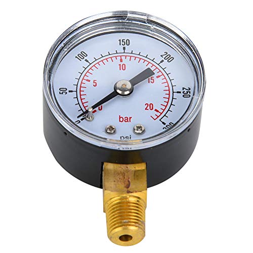 Metall -Externe Kasten-/Abdeckungsdruck: Luftmessung, Öl, Wasserdruck für Mehrere Anwendungen (0-15psi, 0-1BAR) (0-30psi, 0-2BAR) (0-60psi, 0-4BAR) (0-100PSI, 0-7BAR) (0-160psi, 0-11Bar) (0-200psi, von OVAQUIXI