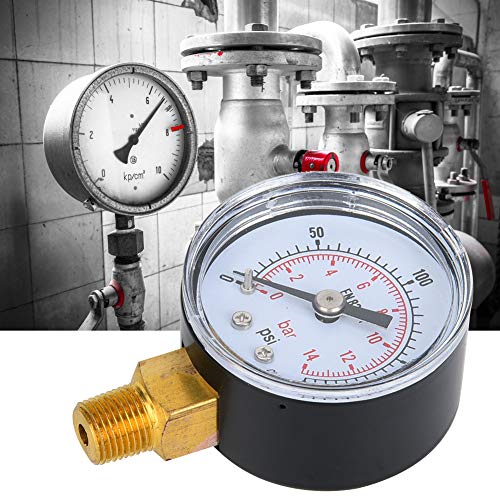Metall -Externe Kasten-/Abdeckungsdruck: Luftmessung, Öl, Wasserdruck für Mehrere Anwendungen (0-15psi, 0-1BAR) (0-30psi, 0-2BAR) (0-60psi, 0-4BAR) (0-100PSI, 0-7BAR) (0-160psi, 0-11Bar) (0-200psi, von OVAQUIXI