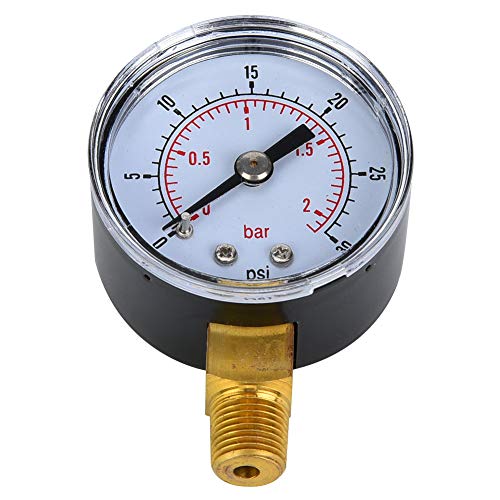Metall -Externe Kasten-/Abdeckungsdruck: Luftmessung, Öl, Wasserdruck für Mehrere Anwendungen (0-15psi, 0-1BAR) (0-30psi, 0-2BAR) von OVAQUIXI