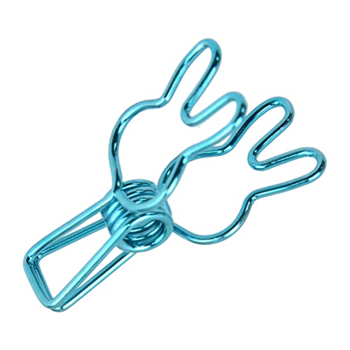 Metallbindemittel Clips Starke Frühlingsklemme für Dokumente Tickets Kleidung, 20 PCs Mehrzweckpapierclips für Office School Home (BLUE) von OVAQUIXI