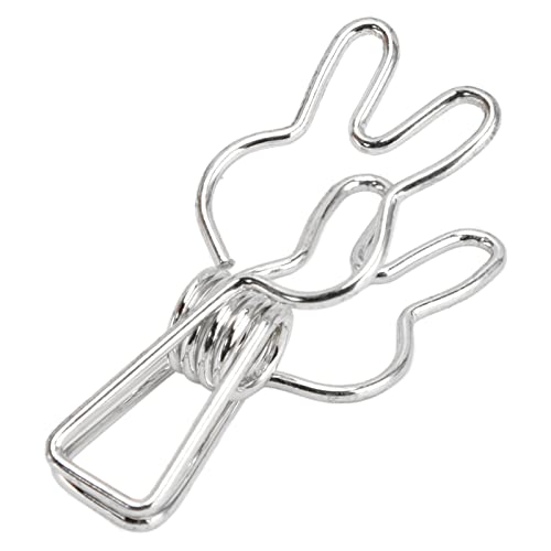 Metallbindemittel Clips Starke Frühlingsklemme für Dokumente Tickets Kleidung, 20 PCs Mehrzweckpapierclips für Office School Home (SILVER) von OVAQUIXI