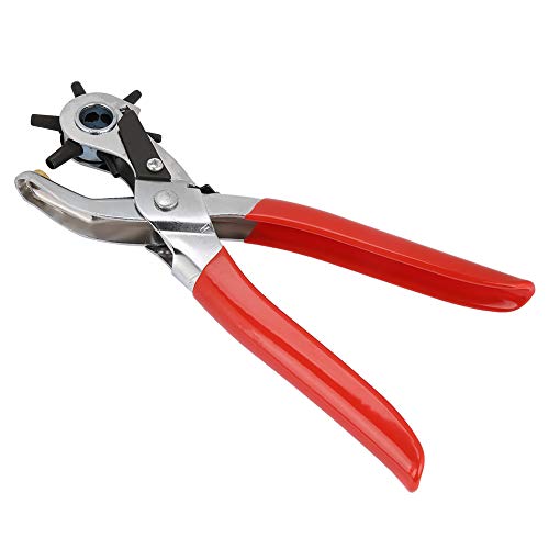 Multi -Loch -Gürtel Punchpliher Hohe Härte Ergonomisches Griff Design für Lederpapier Plastik, Super Punch Fähigkeit für Enthusiasten von OVAQUIXI