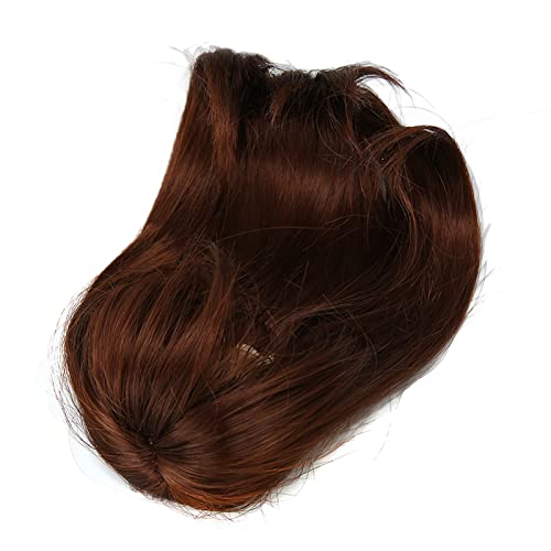 OVAQUIXI 1/6 Puppenperücke Hochtemperatur Seiden Haar Dickes Haar für Kugelgelenk Puppen Haarstück (Dunkelbraun) von OVAQUIXI
