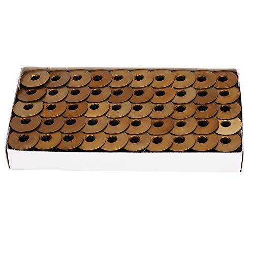 OVAQUIXI 100pcs Aluminiumnähmaschinen -Spulen für Flache Auto- und Stickmaschine, Gelb, Bronze, Blau, Grün, Rot (Antike Messing) von OVAQUIXI