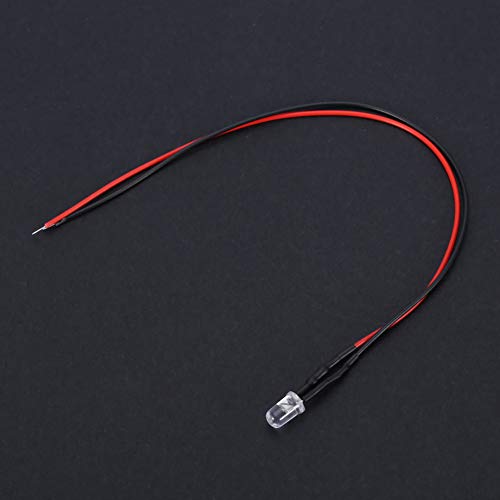 OVAQUIXI 10pcs 12 V 5mm LED LED Light Emitting Diode Kabel -Multicolor - Leuchtkabel 20 Cm 0,06W für Produktstatusanzeige, Langlebiges Diodenkabel (#9) von OVAQUIXI