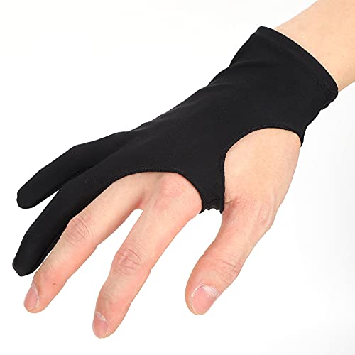 OVAQUIXI 2-Finger-Malerei Tragen Resistente Anti-Rutsch-Elektronen-Bildschirmschutz für Grafikdesigner und Künstler Schwarzes Nylonmaterial (XS) von OVAQUIXI