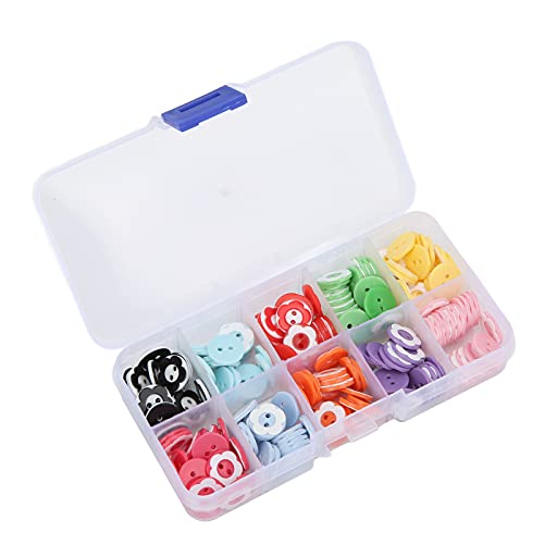OVAQUIXI 200pcs Farbenfrohe Harzknöpfe mit Aufbewahrungsbox für DIY Craft Children Kleidung, Glatte Wasserdichte Nähknöpfe für Handwerk und Kleidung Nähen OVAQUIXI 200pcs Farbenfrohe Harzknöpfe mit Aufbewahrungsbox für DIY Craft Children Kleidung, Glatte Wasserdichte Nähknöpfe für Handwerk und Kleidung Nähen von OVAQUIXI