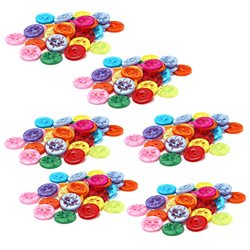 OVAQUIXI 200pcs Langlebige Harznähte Knöpfe für Basthandwerkes Wasserdichte Kleidungszubehör für DIY -Projekte von OVAQUIXI