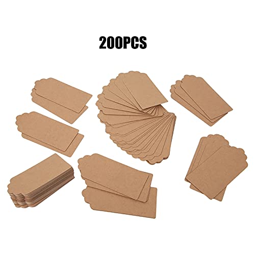 OVAQUIXI 200pcs Leer Kraftpapier -Tag für Hochzeitsbevorzug, Backverpackung und Kleidung Hanging Etikett 4x9cm OVAQUIXI 200pcs Leer Kraftpapier -Tag für Hochzeitsbevorzug, Backverpackung und Kleidung Hanging Etikett 4x9cm von OVAQUIXI