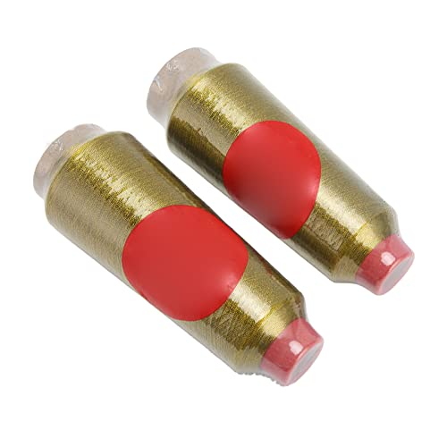 OVAQUIXI 2pcs Gold Metallic Faden 3500YD Polyester Stickmaschine Faden für Freundschaftsarmbänder, Ornamente und Mehr von OVAQUIXI