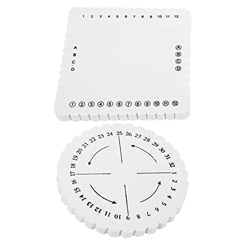 OVAQUIXI 2pcs Runde Quadratische Kumihimo -Scheibe, Makrame -Kabelstring -Armband Handgefertigtes Webenscheiben -Flechtplatte für Langlebige und Wiederverwendbare, Vielseitige Design, OVAQUIXI 2pcs Runde Quadratische Kumihimo -Scheibe, Makrame -Kabelstring -Armband Handgefertigtes Webenscheiben -Flechtplatte für Langlebige und Wiederverwendbare, Vielseitige Design, von OVAQUIXI