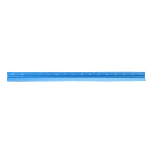 OVAQUIXI 30 Cm Metrische Triangular Engineer Skala Lineal, Aluminiumarchitektur Lineal Set Triangular Drafting Tool Blau mit Präzisionsskalen, Langlebigem Radieren und Kompaktem Design von OVAQUIXI