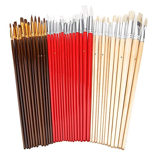 OVAQUIXI 38pcs Drawing Stift Nylon Haarpinsel Pinsel Set für Kunstmalerei, überlegen von OVAQUIXI