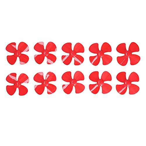 OVAQUIXI 4 -Blatt -Plastikzubehör von 4 Hallen mit 40 Mm 60 Mm mit 2 Löchern, Packung mit 10 Kompakten Spielzeugbooten, Hohe Härte Bauchmuskeln (Rot) von OVAQUIXI