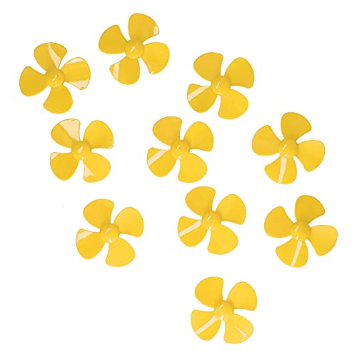OVAQUIXI 4 -Blatt -Plastikzubehör von 4 Hallen mit 40 Mm 60 Mm mit 2 Löchern, Packung mit 10 Kompakten Spielzeugbooten, Hohe Härte Bauchmuskeln (Yellow) von OVAQUIXI