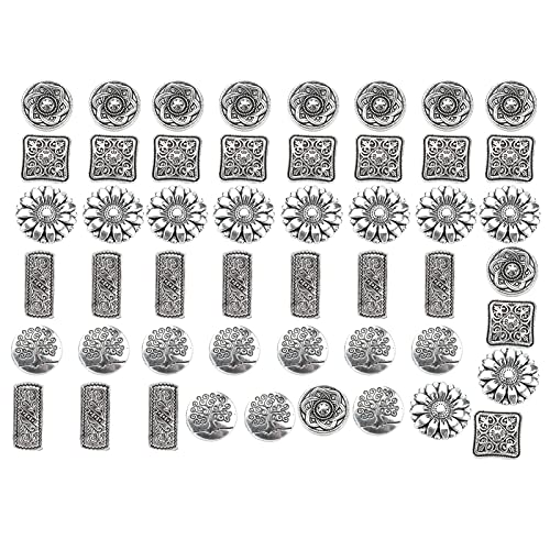 OVAQUIXI 50pcs Retro Kreative Antike Silberknöpfe für DIY -Kleidungszubehör, Bestehend aus Dauerhafter Zinklegierung, Geeignet für Alle Nähprojekte und das Handwerk, für Kleidungsdekoration OVAQUIXI 50pcs Retro Kreative Antike Silberknöpfe für DIY -Kleidungszubehör, Bestehend aus Dauerhafter Zinklegierung, Geeignet für Alle Nähprojekte und das Handwerk, für Kleidungsdekoration von OVAQUIXI