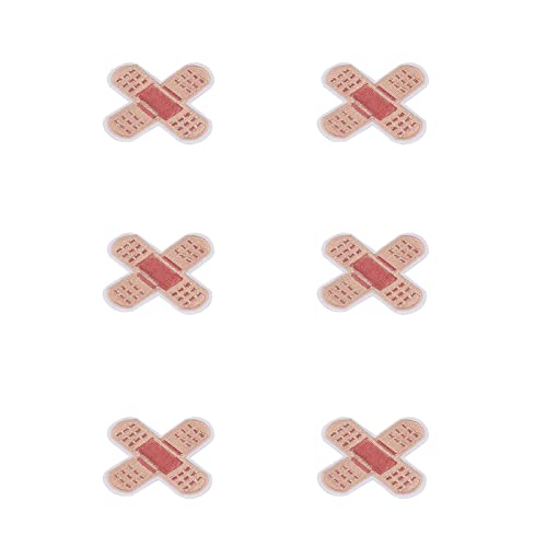 OVAQUIXI 6PCS Band Aid Sticked Eisen auf Patch Baumwollmaterial Klebstoff für Schuhe Hemden Socken für Haushalt von OVAQUIXI