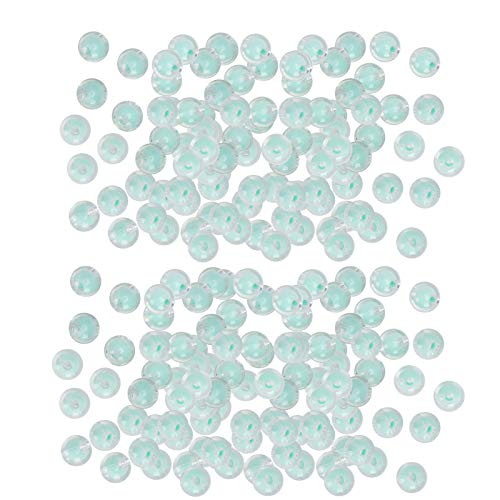 OVAQUIXI 8 Mm Harz Glänzende Perlen Lose Perlen DIY Handgemachte Schmuckzubehör 500 G für Armbandhersteller (glänzend grün) von OVAQUIXI