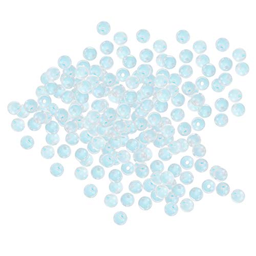 OVAQUIXI 8 Mm Harz Glänzende Perlen Lose Perlen DIY Handgemachte Schmuckzubehör 500 G für Armbandhersteller (glänzendes Blau) von OVAQUIXI
