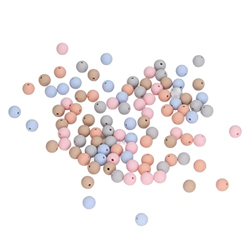 OVAQUIXI 9mm Silikonperlen Lebendige Farben DIY Runde Perlen für Halsketten Babyspielzeug 100pcs für Armband Machen (Typ B) von OVAQUIXI
