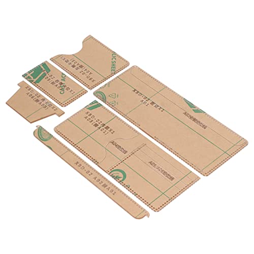 OVAQUIXI Acryl -Brieftaschenmuster -Schablonenvorlage, Transparentes Tragbares Handwerkswerkzeug für DIY Kartenbeutel, Ideal für Lederausschnitte (6pcs) von OVAQUIXI