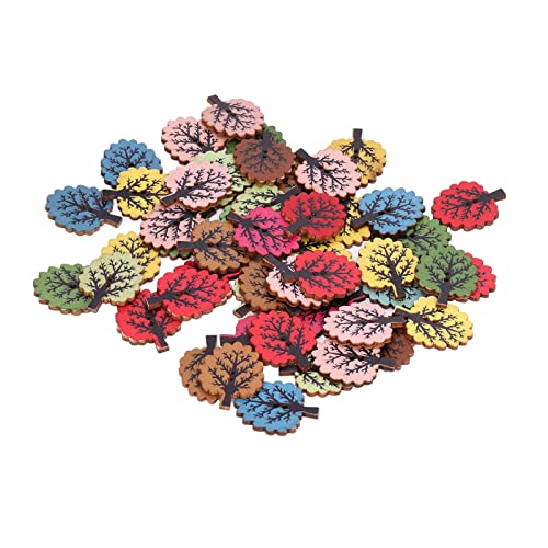 OVAQUIXI Bastelholzknöpfe Premium 100pcs Einzigartige Safe für DIY -Nähen [100 X 32 X 25 mm] Baum des Lebens Ideales für Handwerker, Stricker und Scrapbooker von OVAQUIXI
