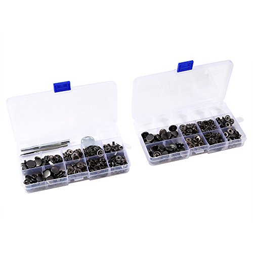 OVAQUIXI Black Snap Forderers Popper Press Bolde Buttons - Langlebig und Praktisch für Kleidung, Taschen und DIY -Kunsthandwerk 100 Sets OVAQUIXI Black Snap Forderers Popper Press Bolde Buttons - Langlebig und Praktisch für Kleidung, Taschen und DIY -Kunsthandwerk 100 Sets von OVAQUIXI