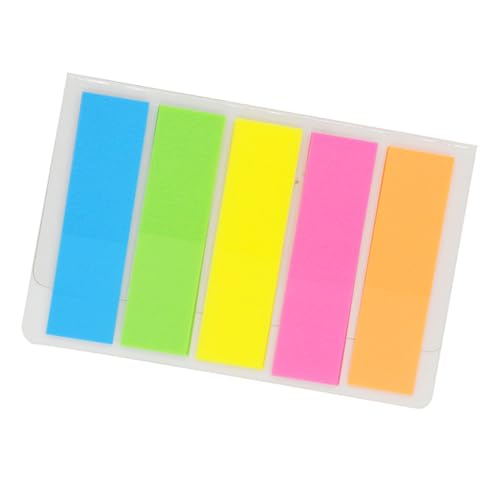 OVAQUIXI Buchstabs -Registerkarten Transparent Fluoreszierende Filmseitenmarkierungen für Effizientes Lesezeichen und Notieren, Wiederverwendbare Tabs für Studenten und Fachkräfte von OVAQUIXI