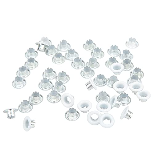 OVAQUIXI Bunte Eisern Ösen Tribon Vielseitige Ösen für Schuhe Kleidung 500pcs Accessoires (YK4/5C10 (weiß)) von OVAQUIXI