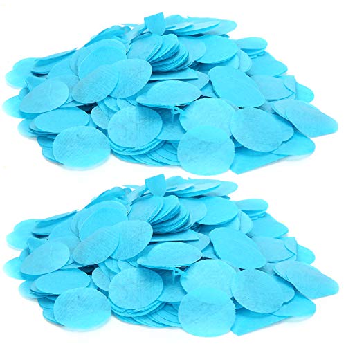 OVAQUIXI Bunte Hochzeitskonfetti -Dekorationen, 2Bag Round Paper Confetti 2,5 Cm für Partydekor, Geeignet für Geburtstage, Jubiläen und Brautschauer (BLUE) von OVAQUIXI